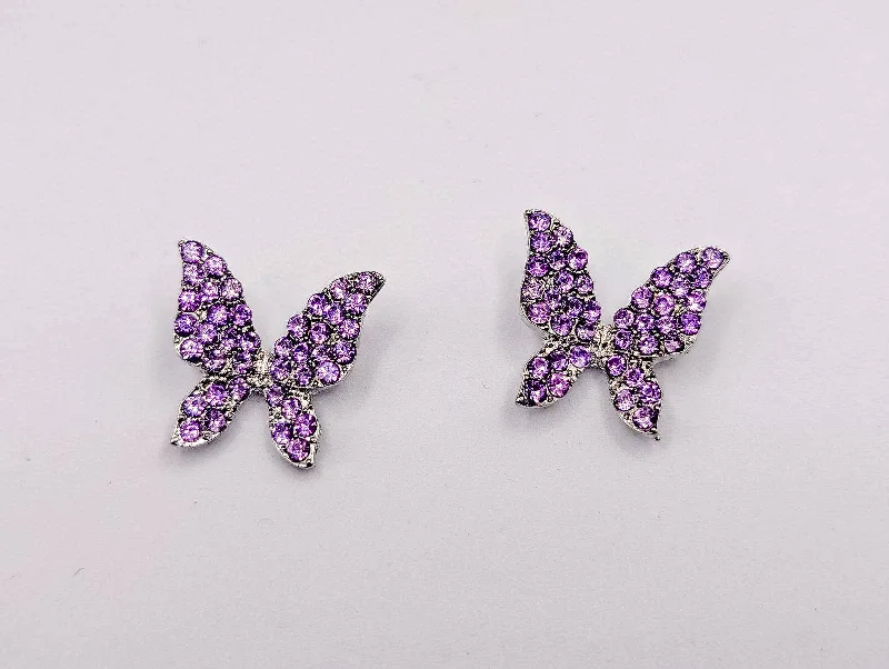 Sparkle More For Less – Jewelry Sale Happening Now Beautiful Purple Butterfly Earrings