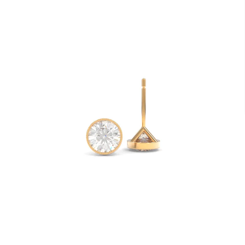 Clearance Sale On High-End Jewelry Collections Bezel Set Studs Lab Grown Diamond