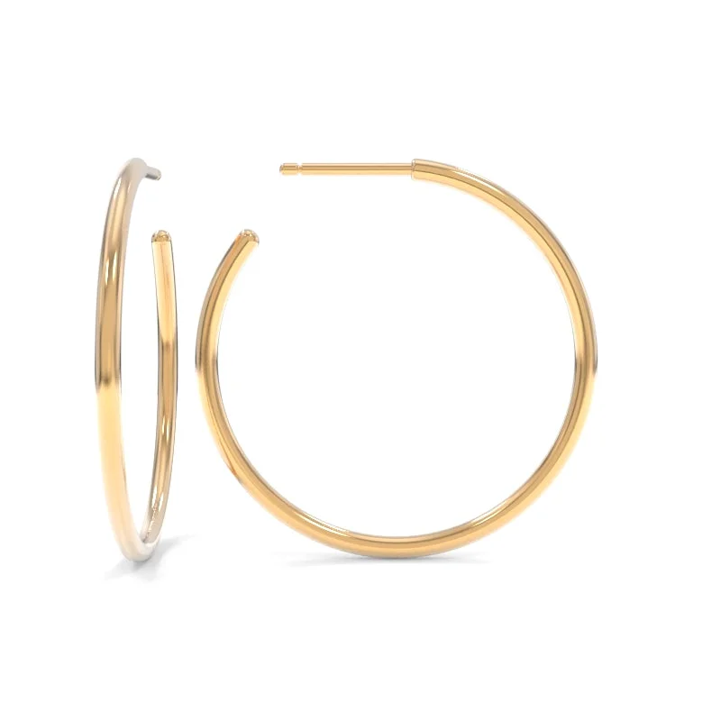 Holiday Jewelry Sale – Perfect Gifts At Great Prices Gold Medium Hoops - 18K Champagne Gold