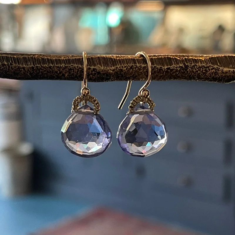 Discounted Luxury Jewelry – Shine Without The Splurge Iolite Drop Earrings