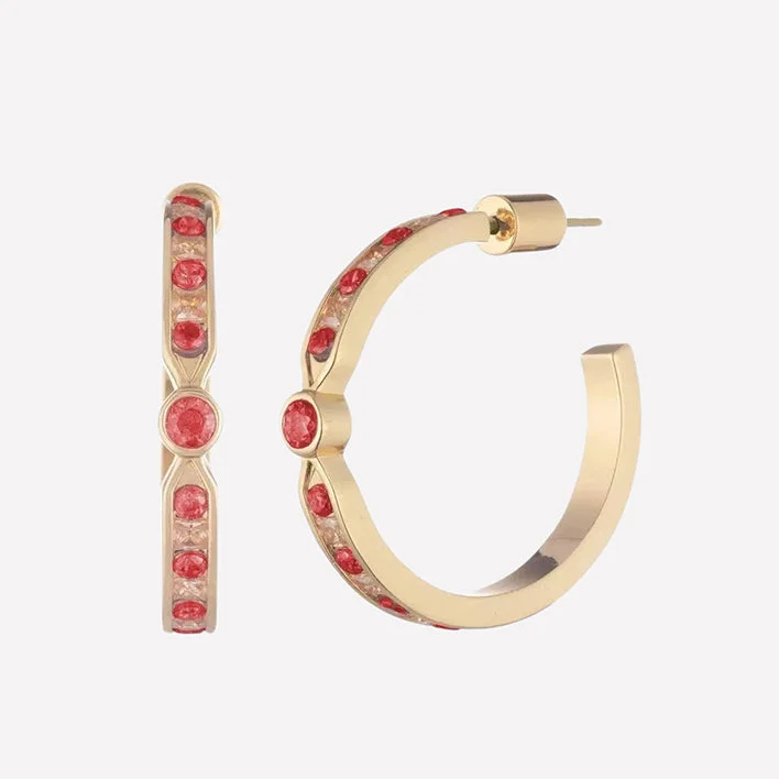 Celebrate With Sparkle – Jewelry Sale Now Live Emilie Red Hoops