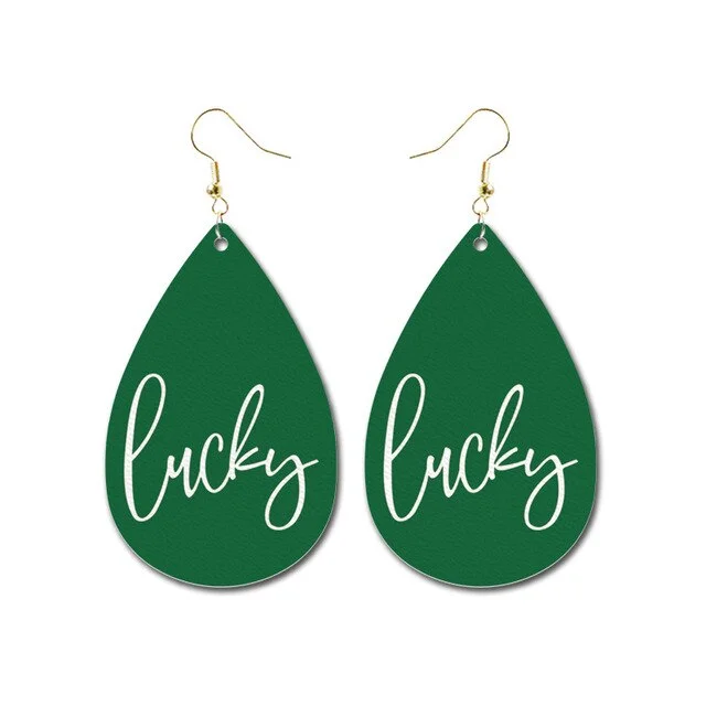 Shop Stylish Jewelry Now And Save Big Fun Green "LUCKY" Saint Patrick’s Day Earrings