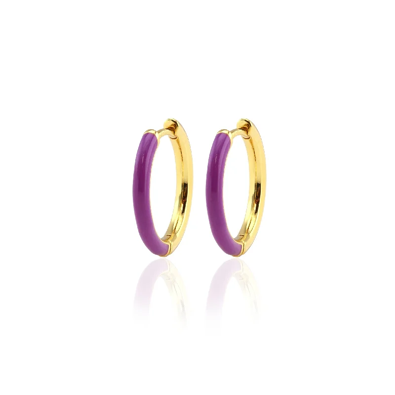 Sparkle For Less – Shop Jewelry Deals Now Gilded Enamel Hoop Earrings