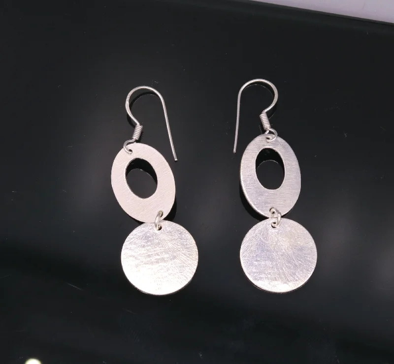 Holiday Jewelry Sale – Perfect Gifts At The Best Prices Handmade  925 solid sterling silver scratch link fancy hoops earrings tribal jewelry from Rajasthan india daily use jewelry s418