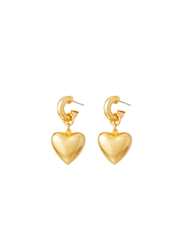 Upgrade Your Jewelry Collection For Less The Puffy Heart Gold Earrings