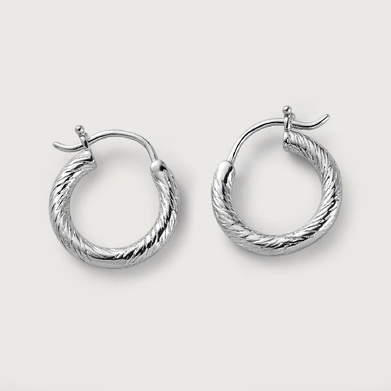 Premium Diamond Jewelry At Once-In-A-Lifetime Discounts Ocean Mini Hoop Earrings