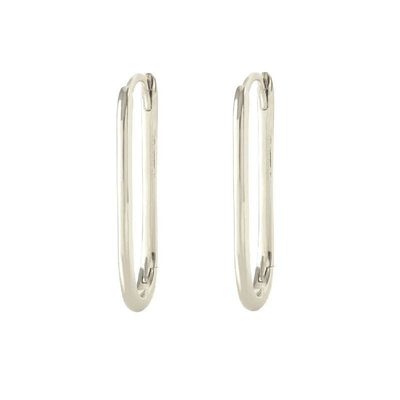 Dazzle In Elegance With Our Biggest Jewelry Sale Oval Hinged Hoop Earrings