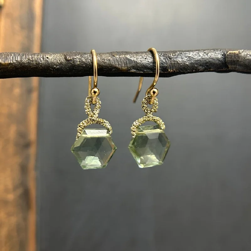 Trending Jewelry Now Available At Exclusive Prices Green Amethyst Quartz Hexagon Drop