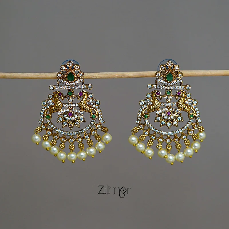 Dazzle In Elegance With Our Biggest Jewelry Sale SC1011273 -  Ad stone with Pearl Drop Earrings