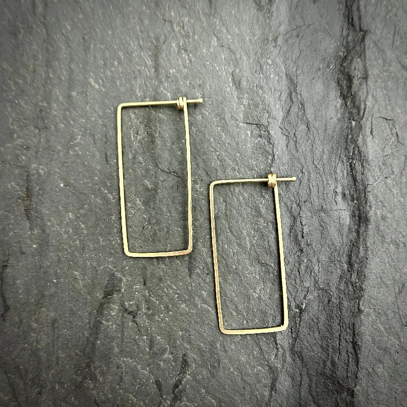 Special Deals On Handcrafted And Designer Jewelry Gold Rectangle Earrings