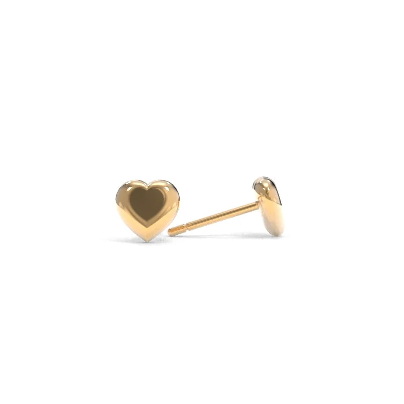 Shop Fine Jewelry With Exclusive Savings Solid Heart Shape Studs