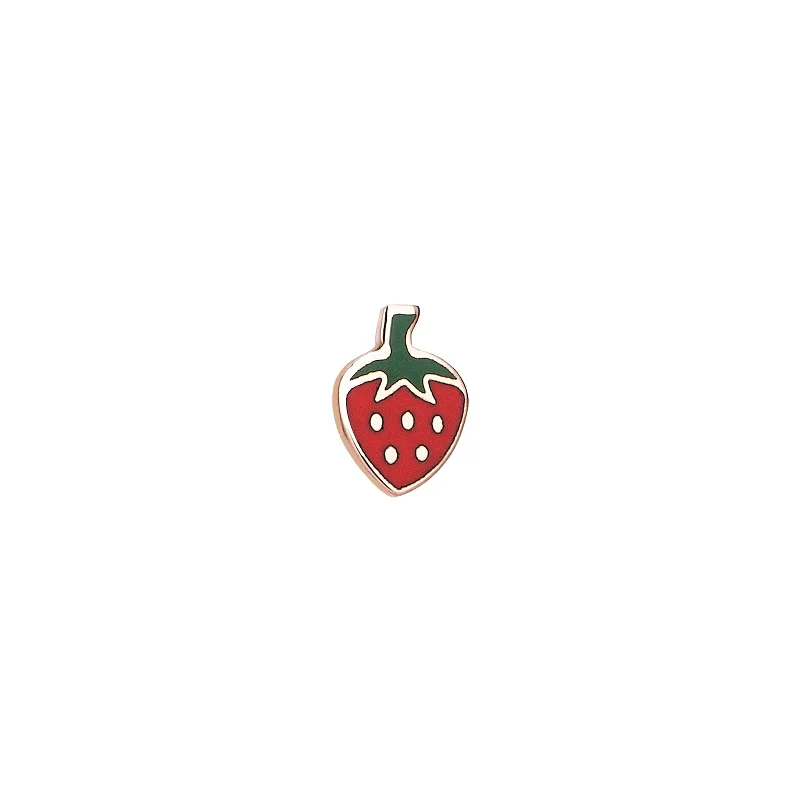 Customized Silver Jewelry For Unique Style Strawberry Stud Earring