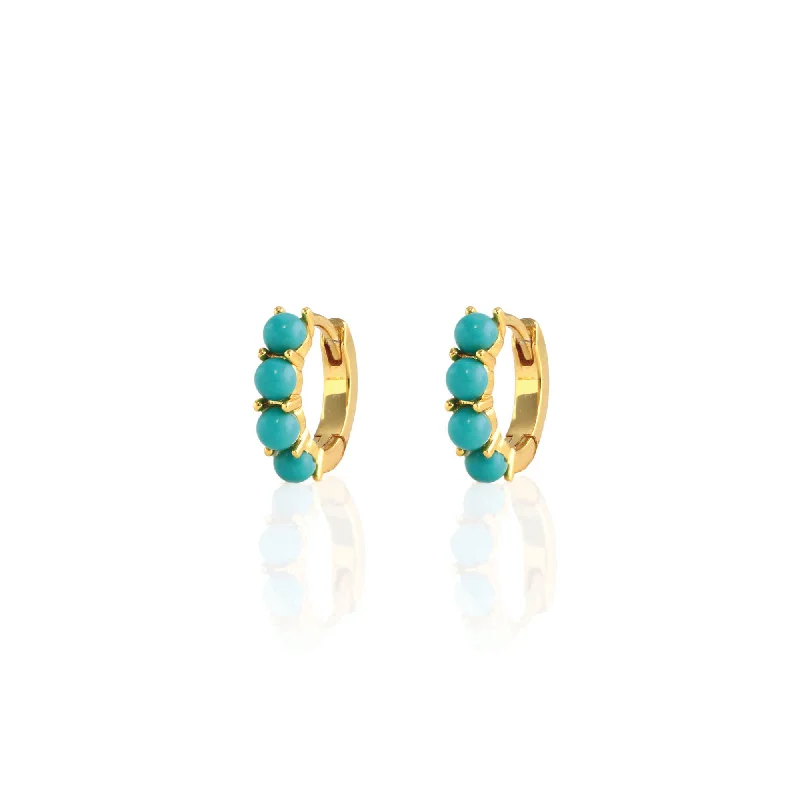 Unbeatable Offers On Luxury And Everyday Jewelry Turquoise Huggie Hoop Earrings