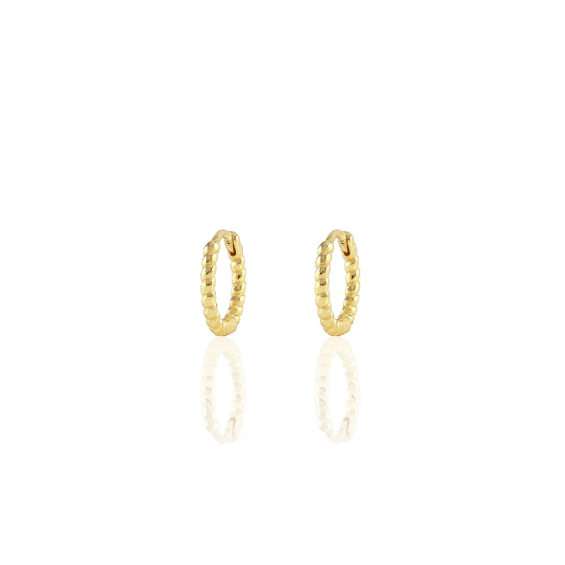 Affordable Glamour – Premium Jewelry For Less Twisted Hinged Huggie Hoop Earrings