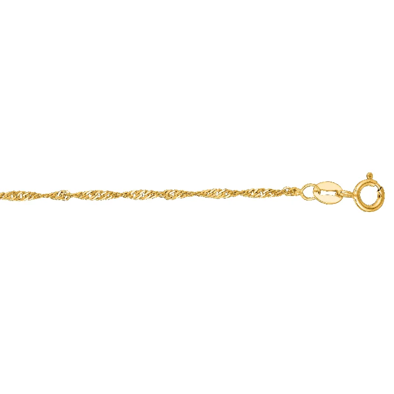 Unmissable Discounts On Timeless Jewelry Pieces 10K Gold 1.5mm Singapore Chain