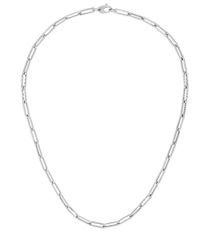 10K Gold 4.2mm Paperclip Chain