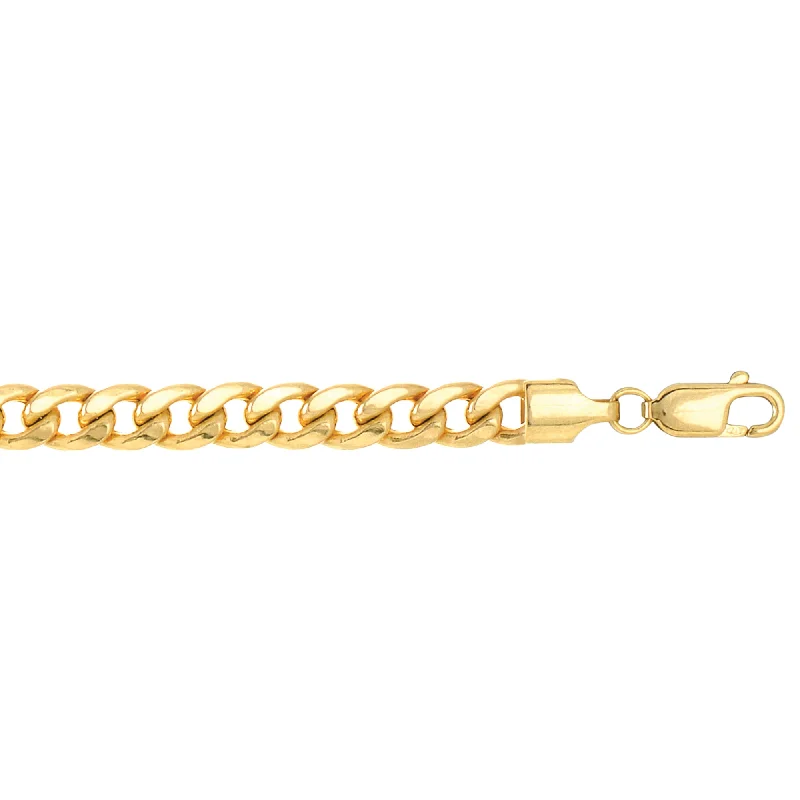 10K Gold 5.5mm Semi-Solid Miami Cuban