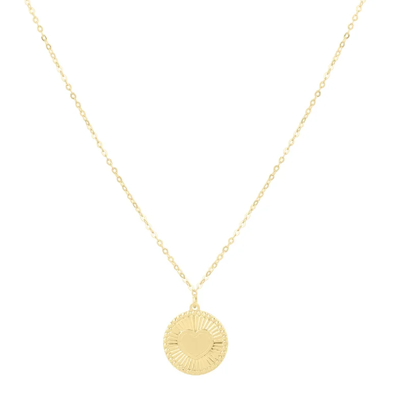 Premium Jewelry At Promotional Prices – Shine Today 14K Radiating Heart Medallion Necklace