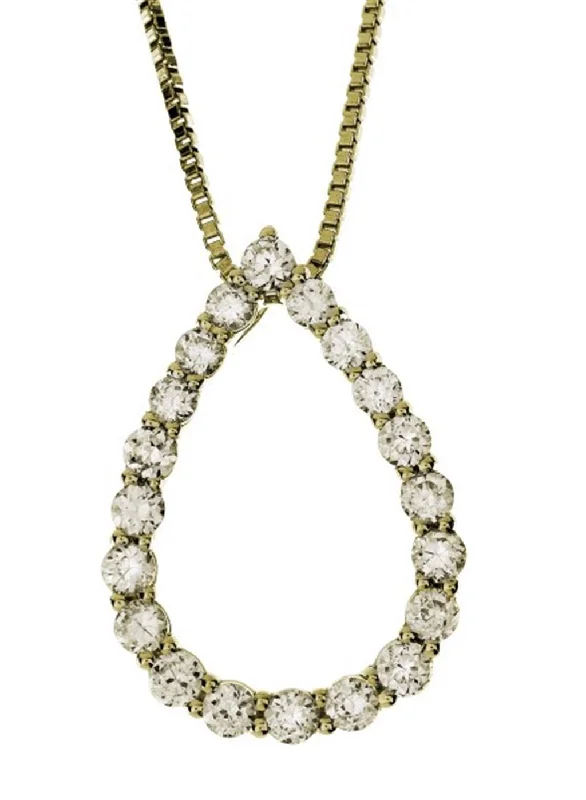 Flash Sale On Stunning Jewelry – Don't Miss Out 14K White Gold Diamond Pear Pendant Necklace