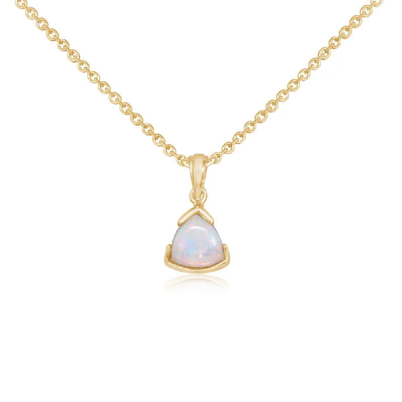 Best-Selling Jewelry Styles Now At Exclusive Discounts 14K Yellow Gold Australian Opal Pendant