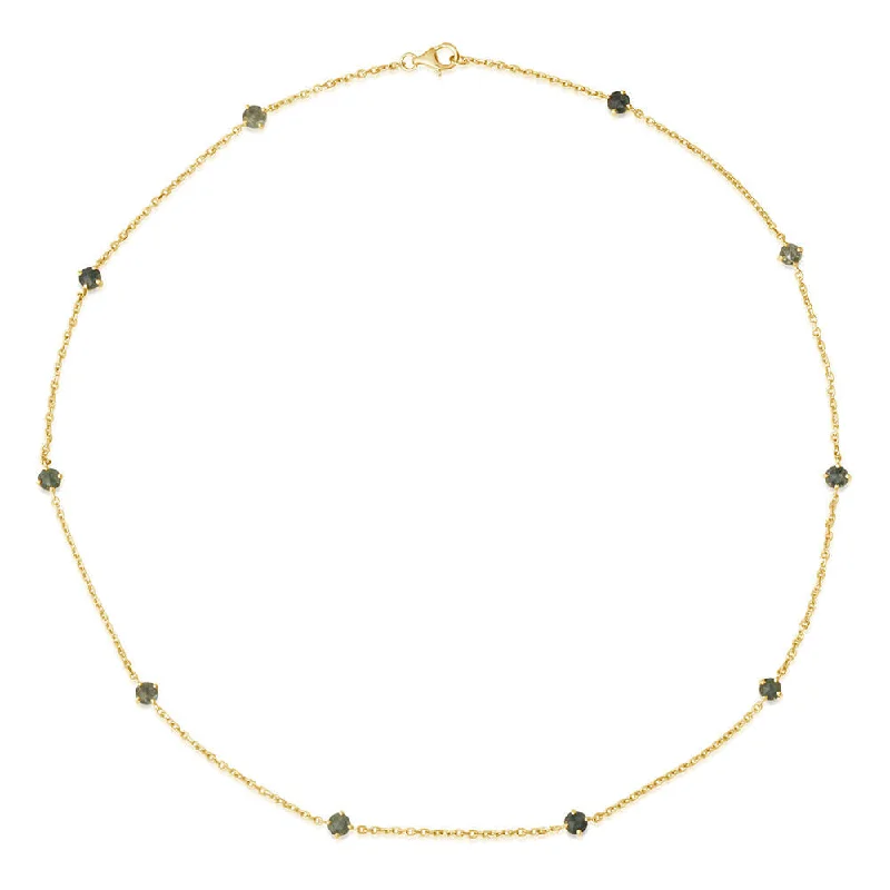 Must-Have Jewelry Pieces At Reduced Prices 14K Yellow Gold Montana Sapphire Neckpiece