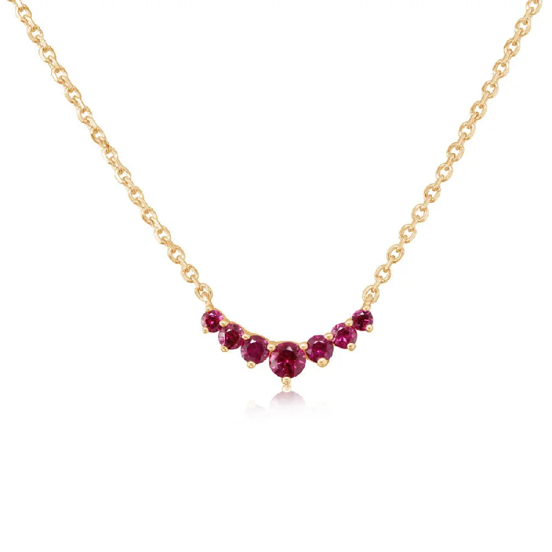 Shop Fine Jewelry With Amazing Deals 14K Yellow Gold Ruby Neckpiece