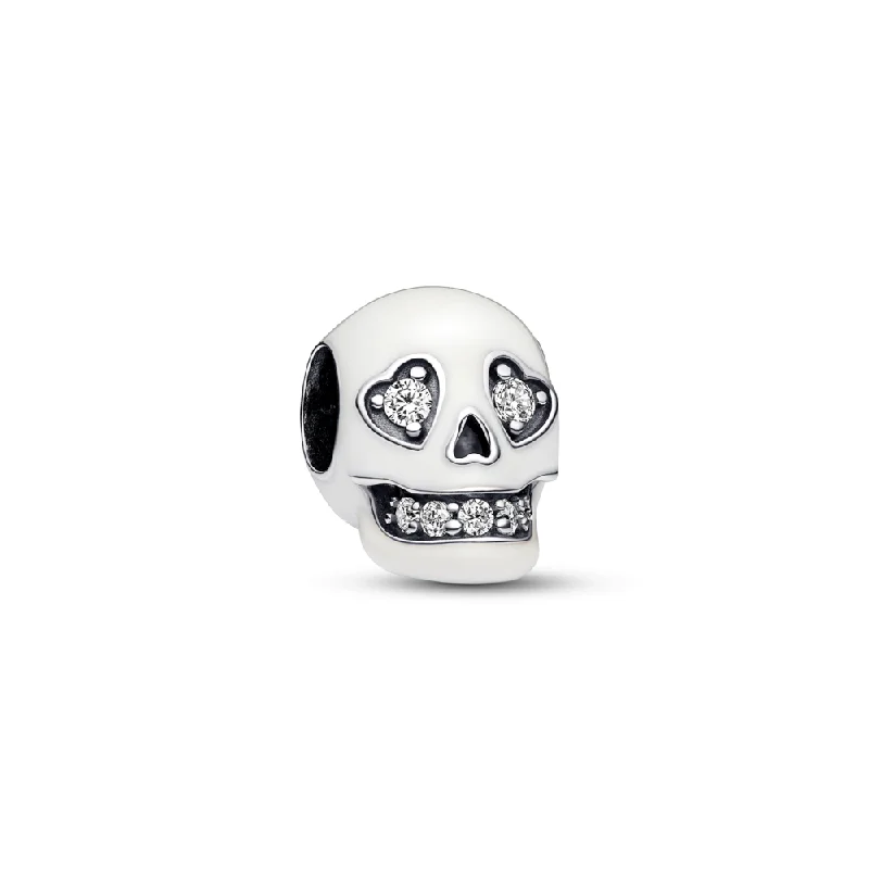 Glow-in-the-dark Sparkling Skull Charm