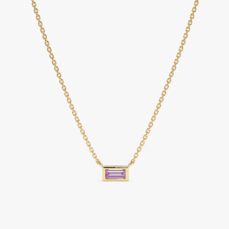 Dainty Amethyst Necklace, Teresa