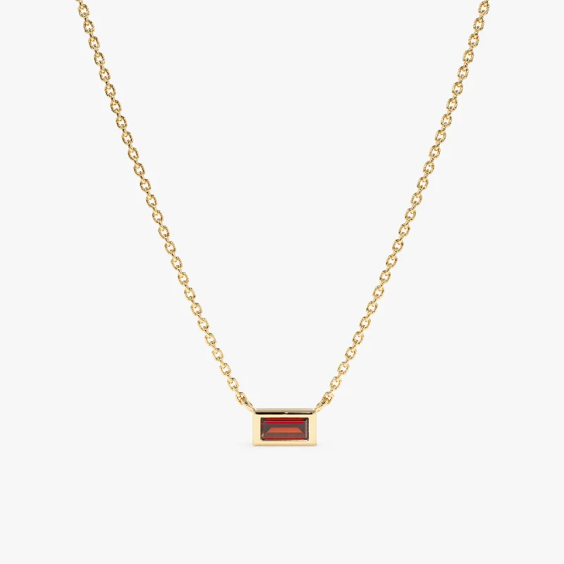 Dainty Garnet Necklace, Teresa