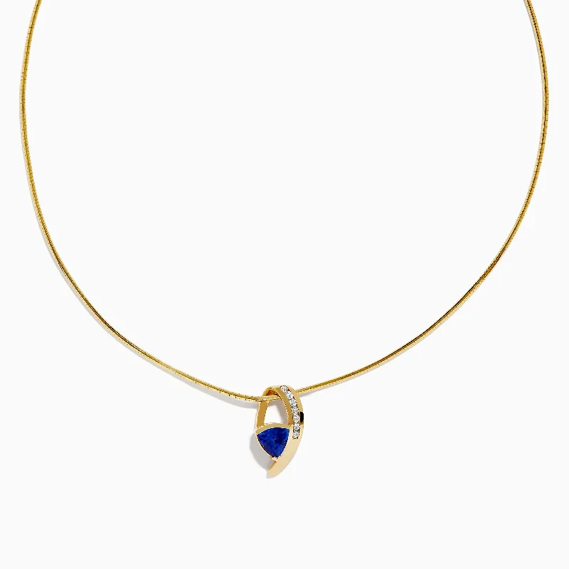 Nahla Siri 14K Yellow Gold Tanzanite and Diamond Necklace