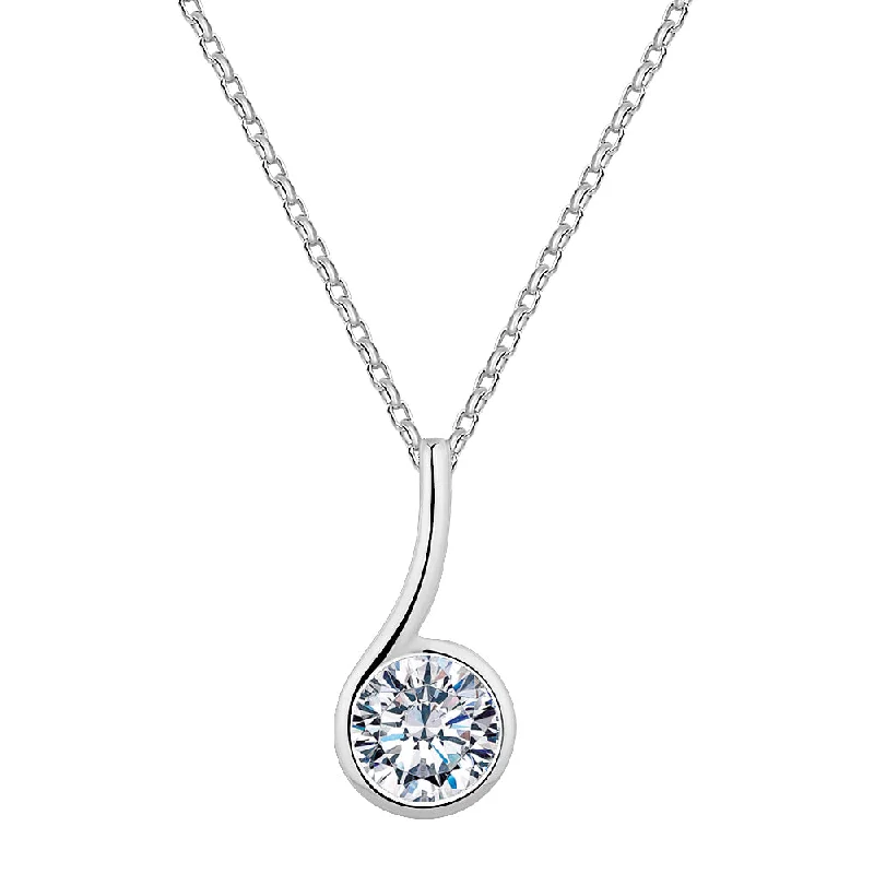 Grab Your Favorite Jewelry At The Lowest Prices Fancy pendant with 1.03 carats* of diamond simulants in 10 carat white gold