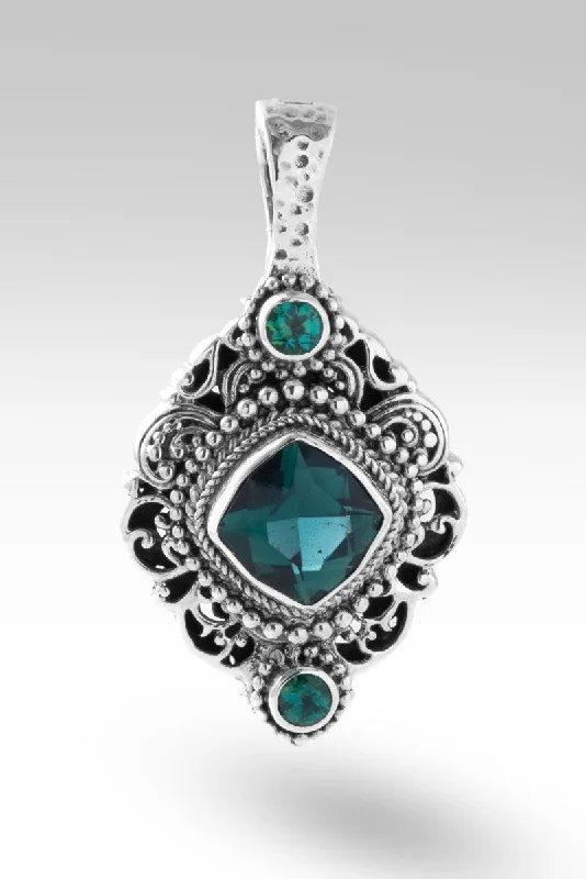 Handcrafted Jewelry Sale – Unique Designs At Low Prices Graceful Presence Pendant™ in Green Lab Created Quartz