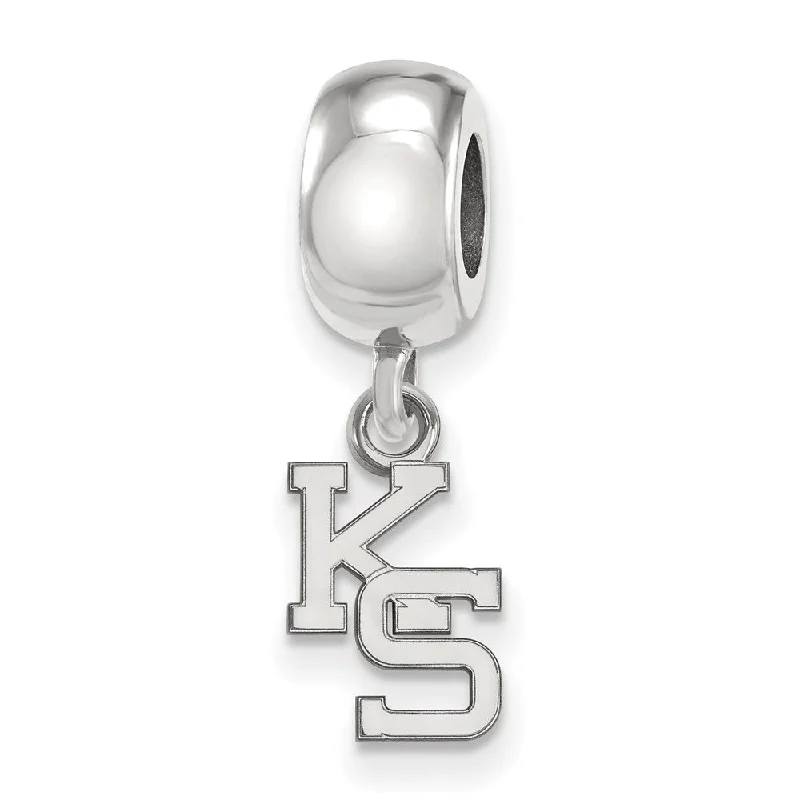 Sterling Silver Kansas State University XS Dangle Bead Charm