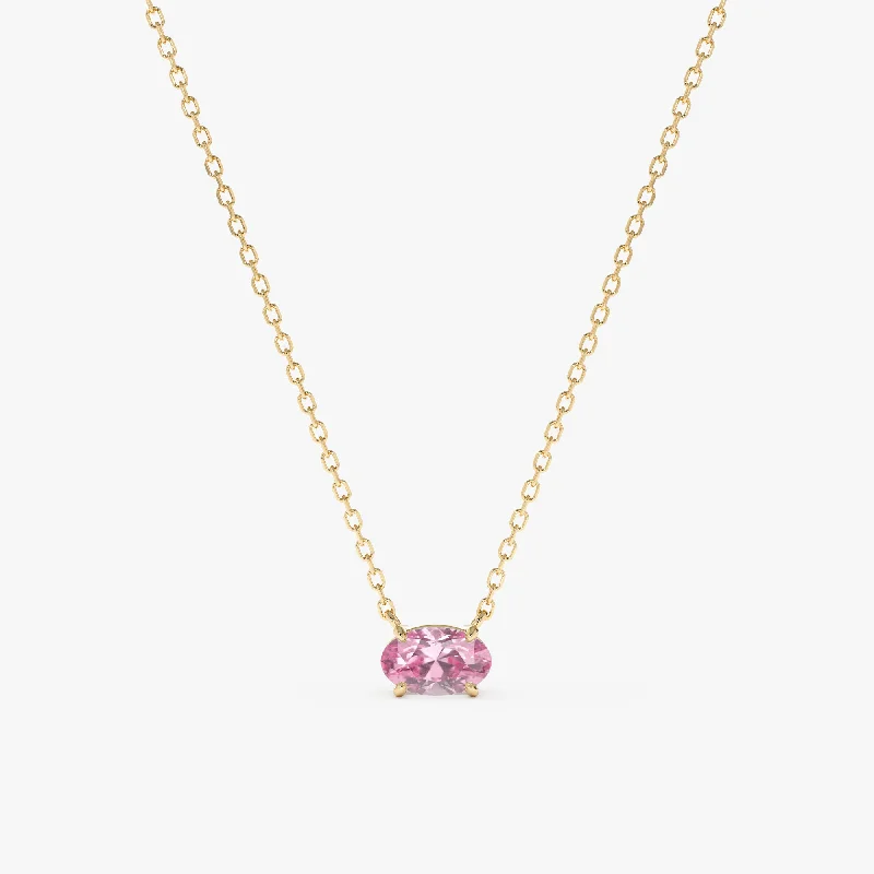 Pink Sapphire Necklace, Christie