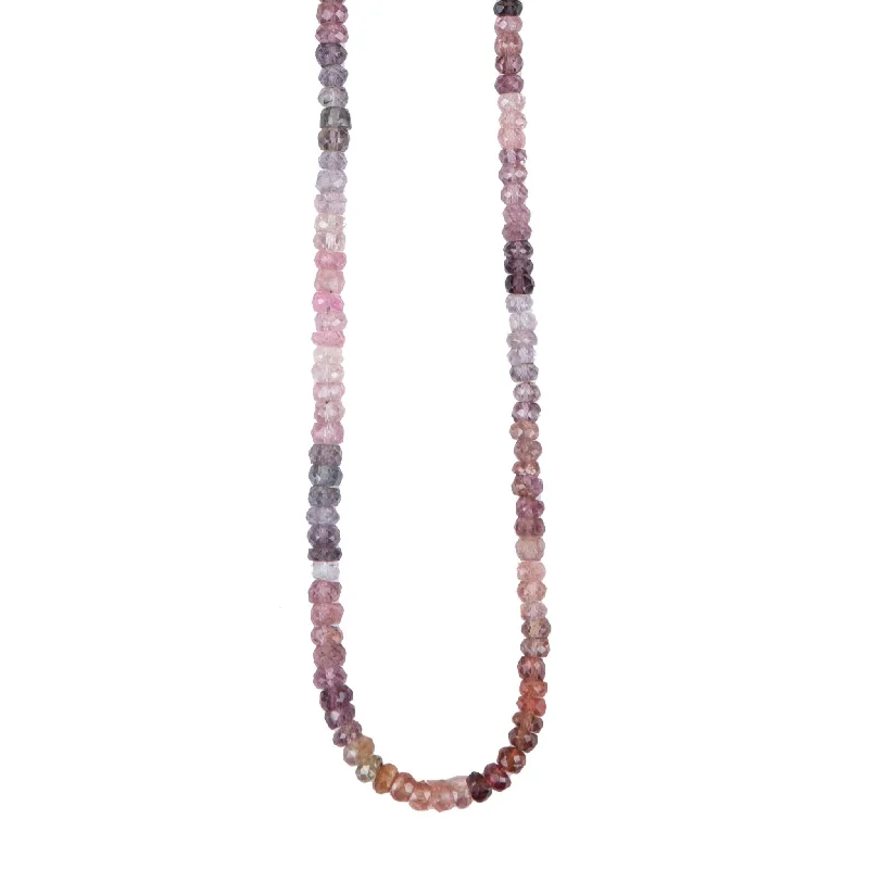 Plum Spinel Beaded Necklace - 20" Length