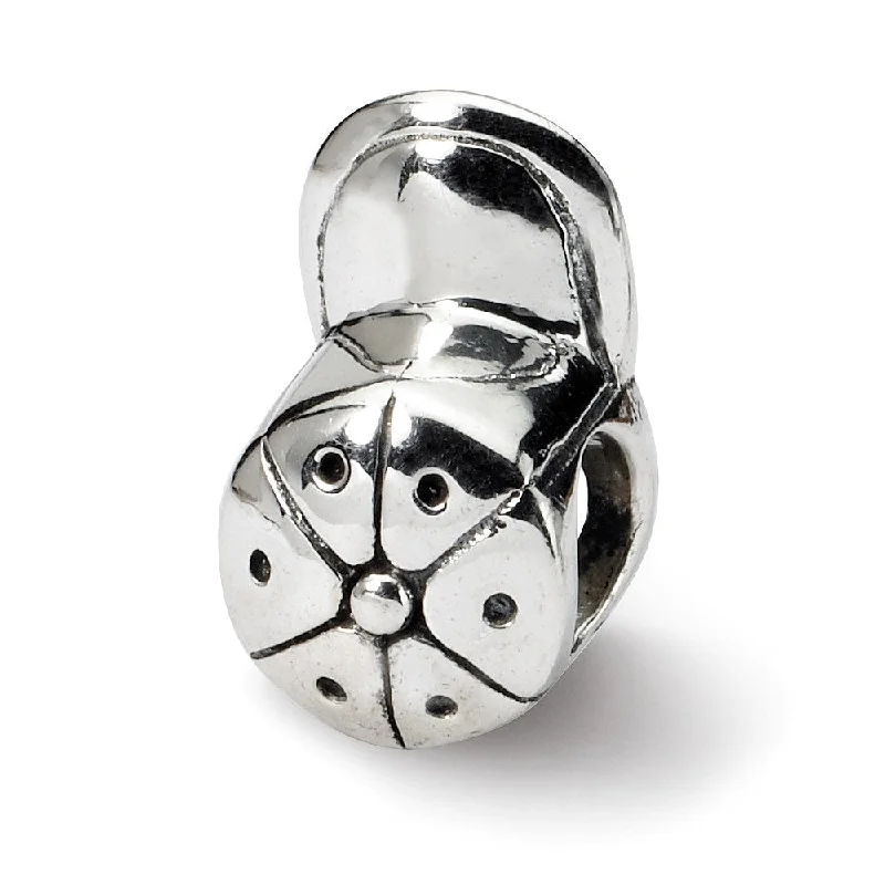 Sterling Silver Ball Cap Bead Charm