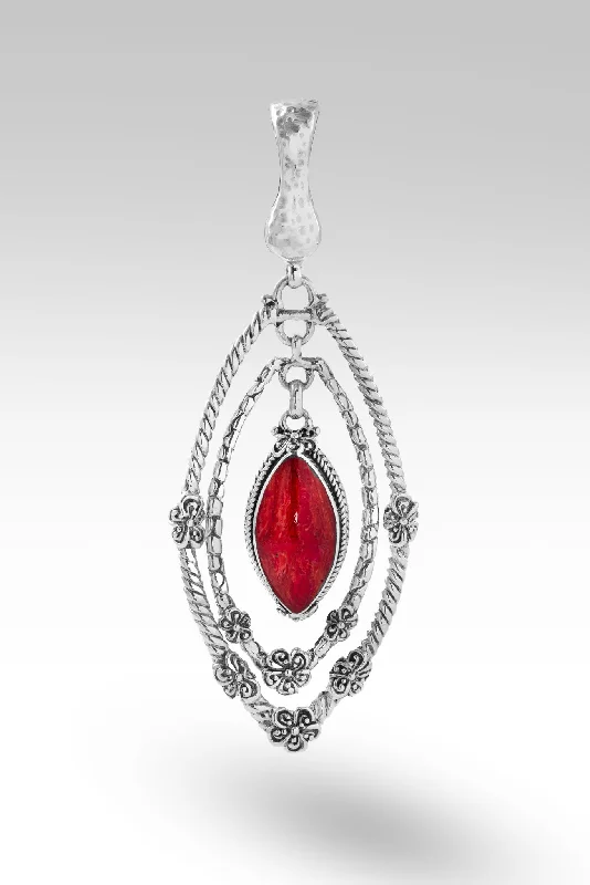 Celebrate Every Occasion With Sparkling Savings Flourishing Faith Pendant™ in Red Sponge Coral