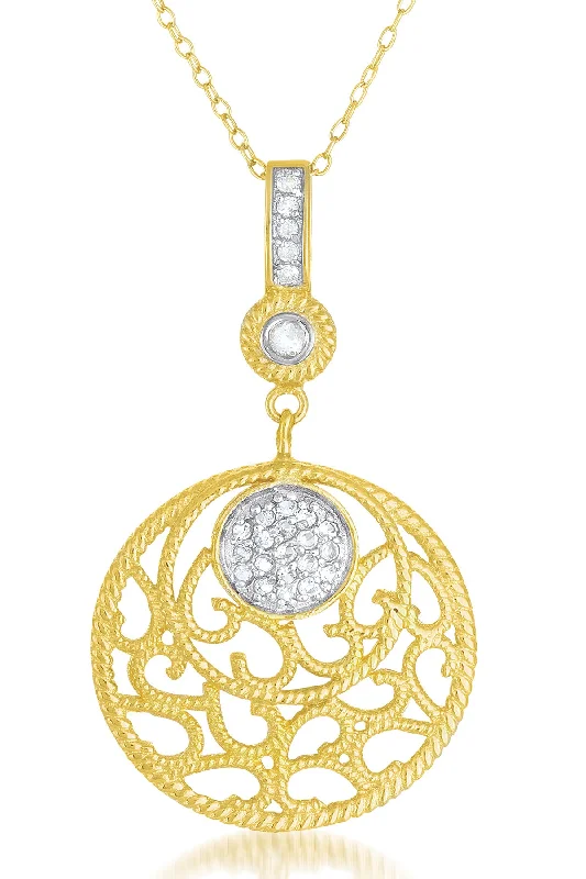 Shop High-Quality Jewelry At Jaw-Dropping Discounts HenrietteTopaz Round Drop Pendant