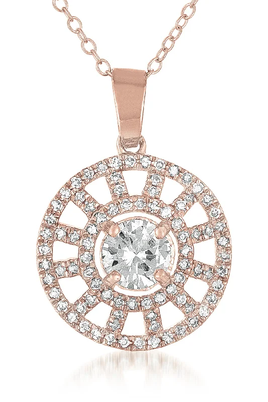 Trendy Minimalist Jewelry For Everyday Wear Anne Pink Wheel Pendant