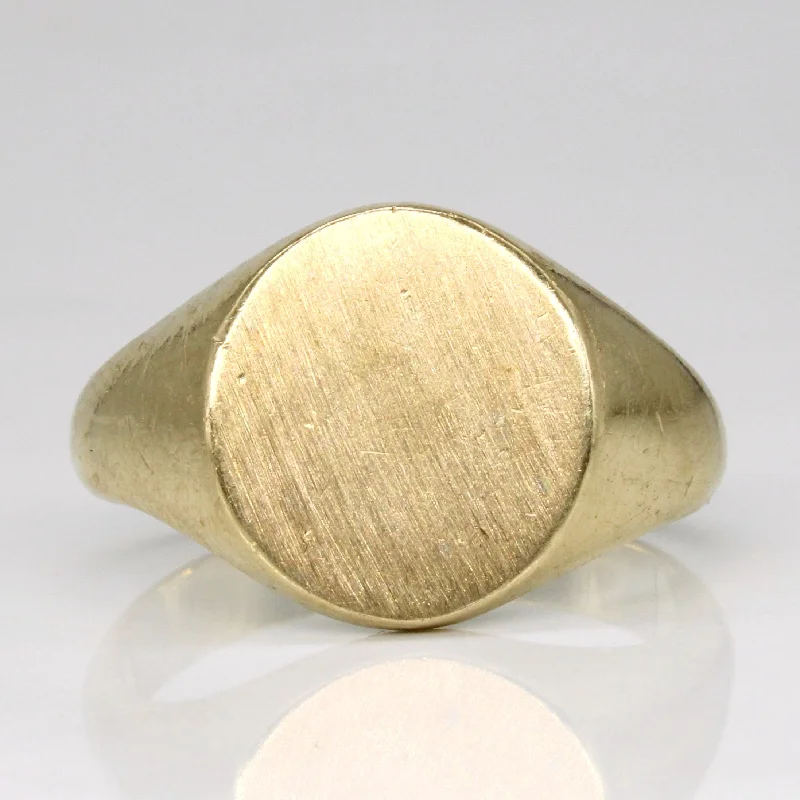 Unique Jewelry Designs Now At Discounted Rates 10k Yellow Gold Blank Initial Ring | SZ 10.5 |