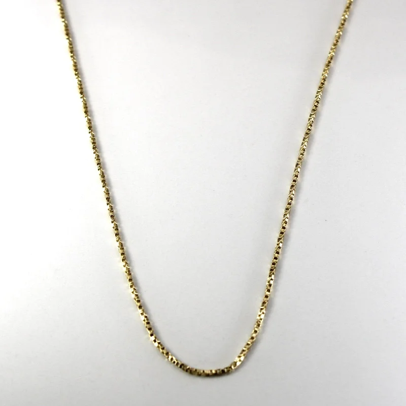 10k Yellow Gold Box Chain | 19"|