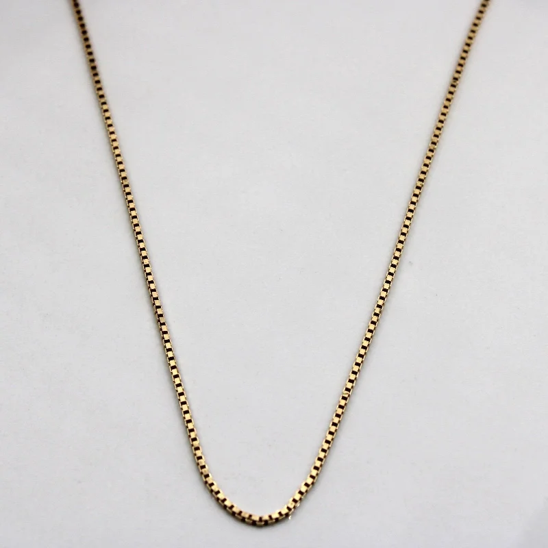 10k Yellow Gold Box Chain | 22"|