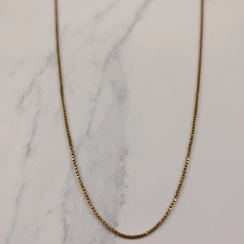 10k Yellow Gold Box Chain | 21.25" |