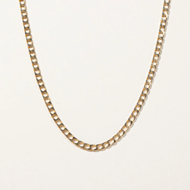 10k Yellow Gold Curb Link Chain | 25"