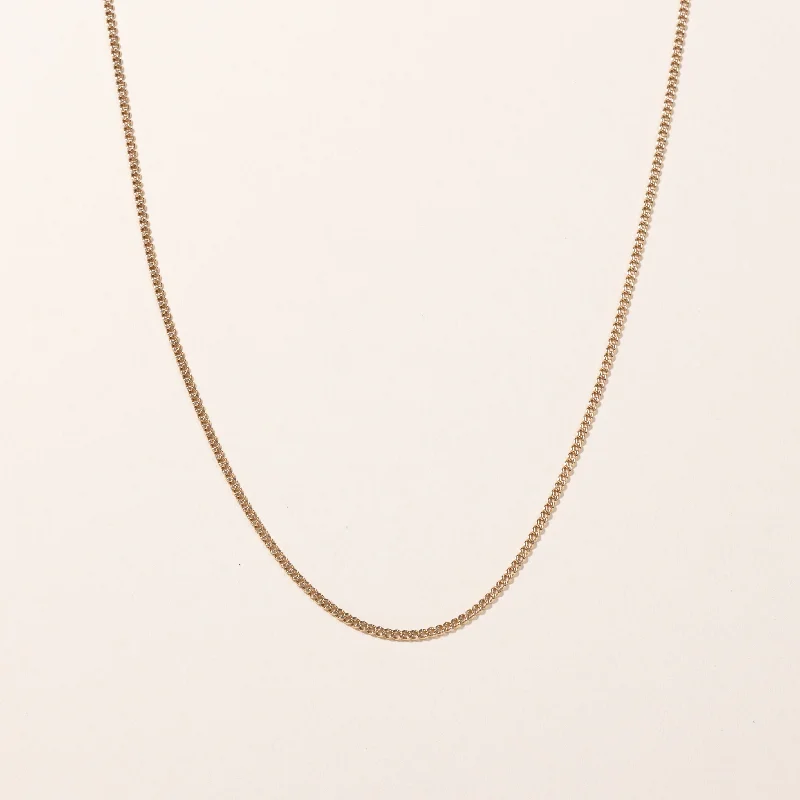 10k Yellow Gold Curb Link Chain | 24"