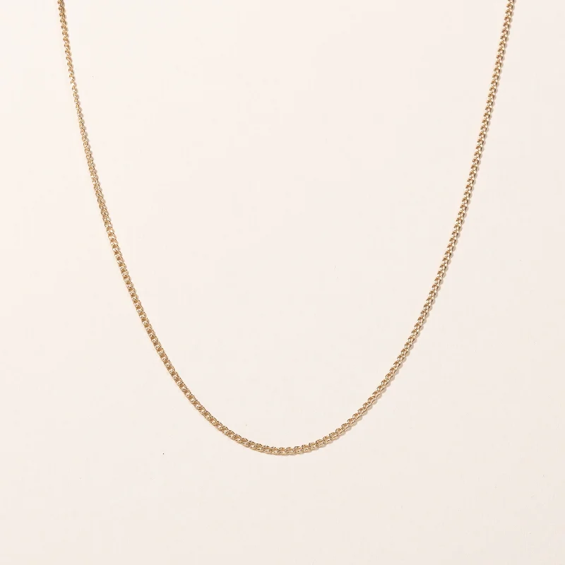 10k Yellow Gold Curb Link Chain | 24"