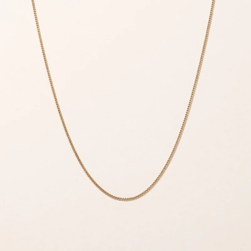 10k Yellow Gold Curb Link Chain | 25"