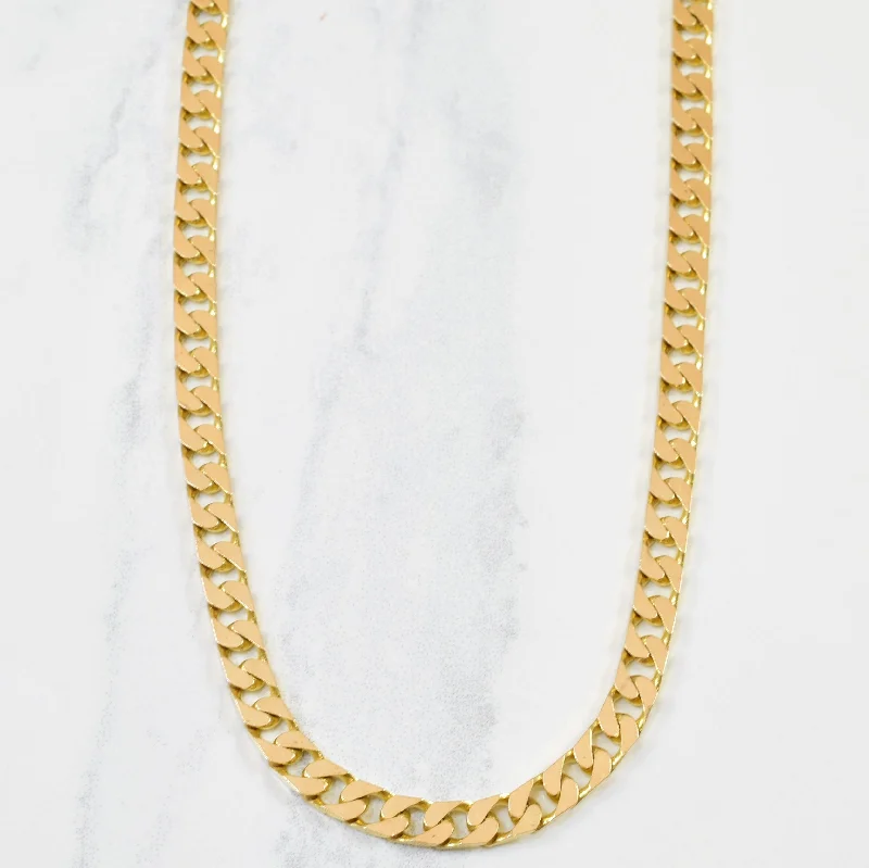 Italian 10k Yellow Gold Curb Chain | 21.5" |