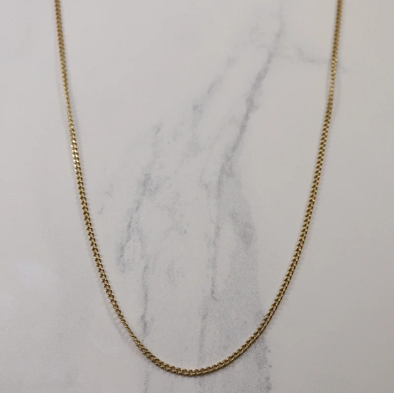 10k Yellow Gold Curb Chain | 27" |