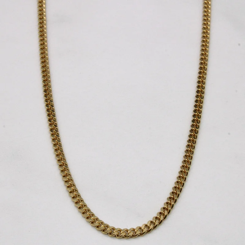 10k Yellow Gold Curb Link Chain | 15" |